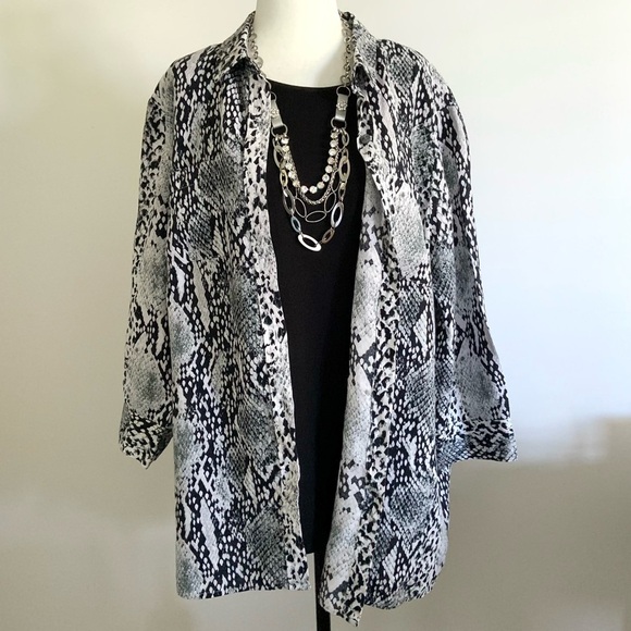 Oversized Jones New York linen reptile shirt - Picture 8 of 8